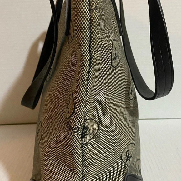 Agenes b voyage canvas leather tote handbag - Picture 8 of 12